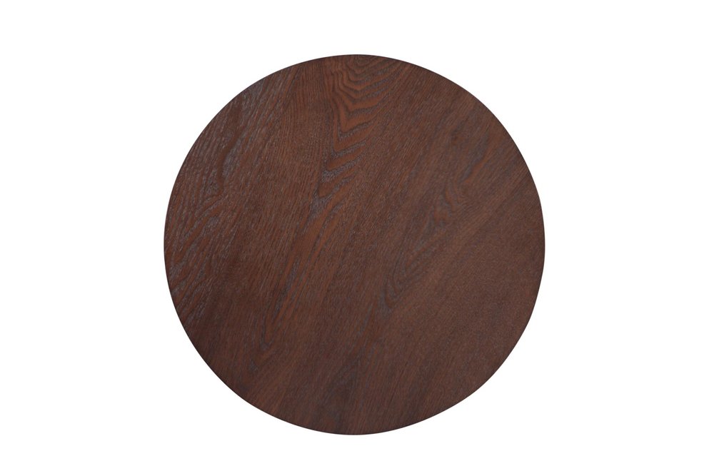 22" Brown Wood Round Pedestal End Table HomeRoots