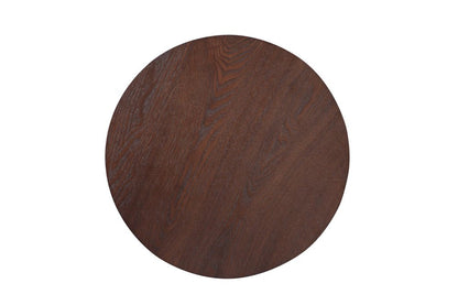 22" Brown Wood Round Pedestal End Table HomeRoots