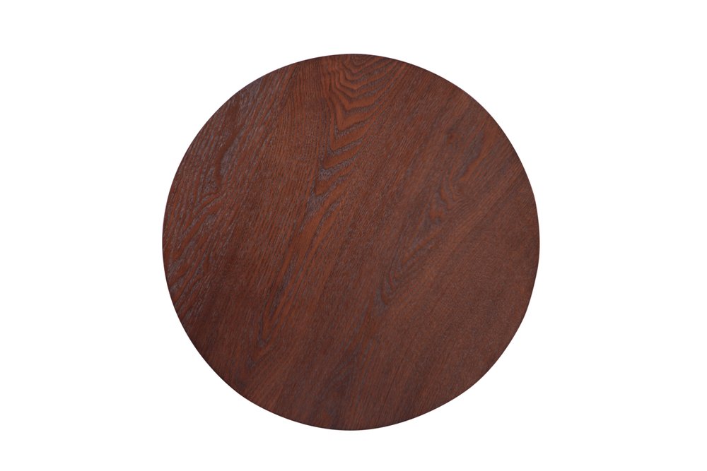 22" Brown Wood Round Pedestal End Table HomeRoots
