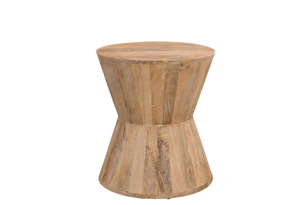 Set of Three Brown Solid Wood Round Solid Furniture Set — view 7