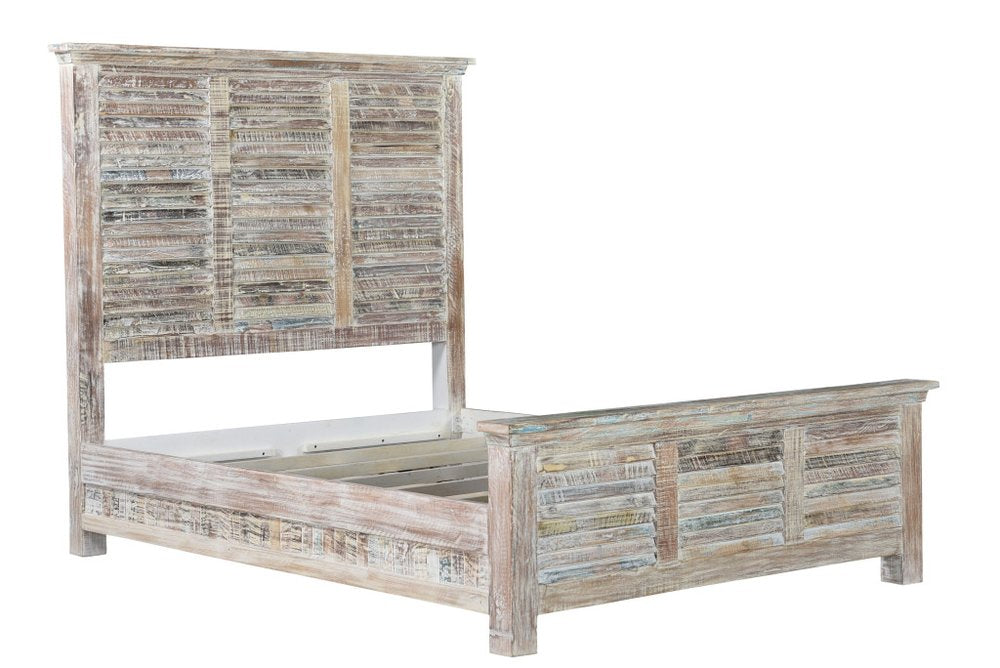 Three Piece White Solid Wood Bedroom Set — view 6
