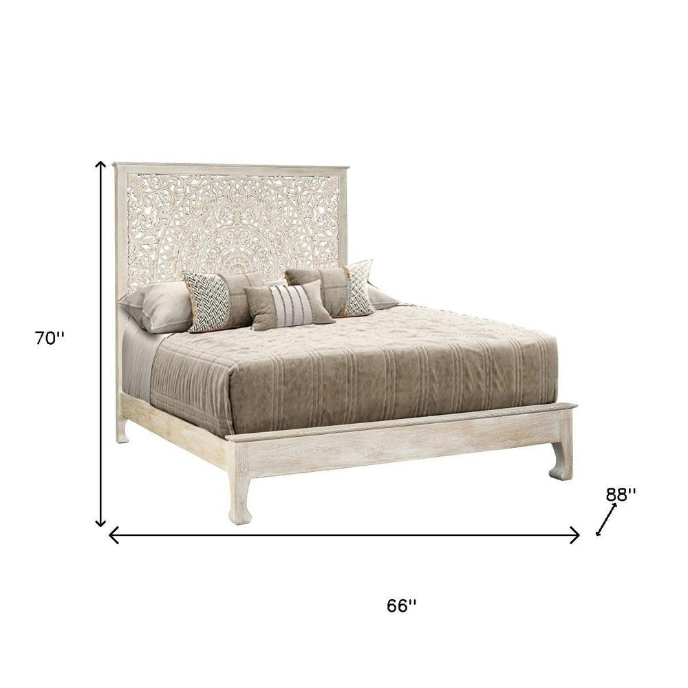 Three Piece White Solid Wood Bedroom Set HomeRoots