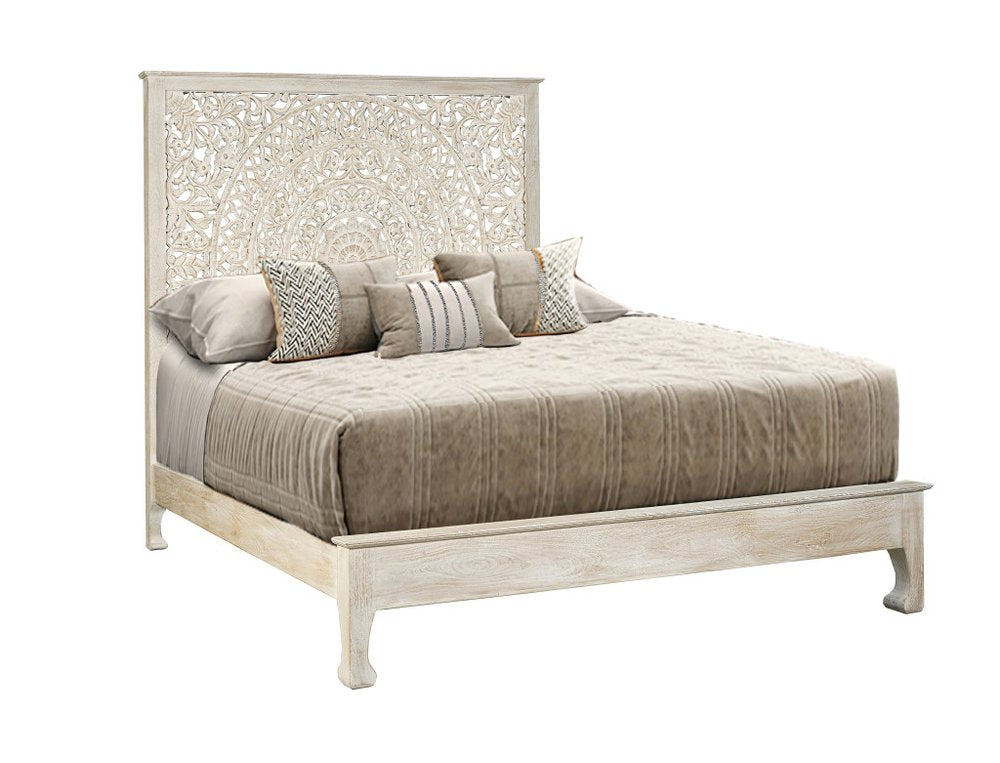 Three Piece White Solid Wood Bedroom Set HomeRoots
