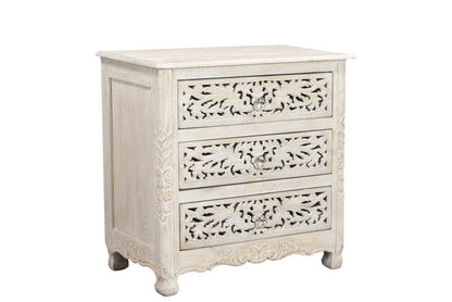 Three Piece White Solid Wood Bedroom Set HomeRoots