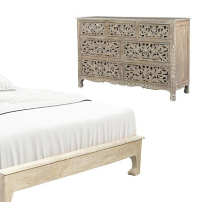 Three Piece Gray Solid Wood Bedroom Set HomeRoots