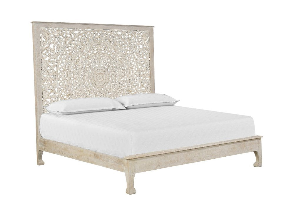 Three Piece White Solid Wood Bedroom Set HomeRoots