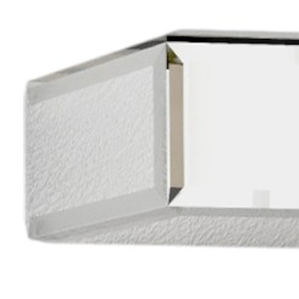Set Of Three Silver Glass Wall Mounted Floating Shelf HomeRoots