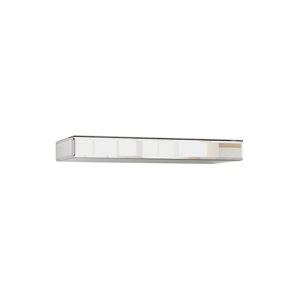 Set Of Three Silver Glass Wall Mounted Floating Shelf HomeRoots