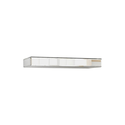 Set Of Three Silver Glass Wall Mounted Floating Shelf HomeRoots
