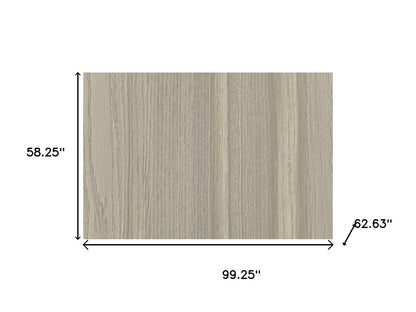 Natural White and Beige Wood And Upholstery Lighted Upholstered Queen Bed Frame With USB And Drawers