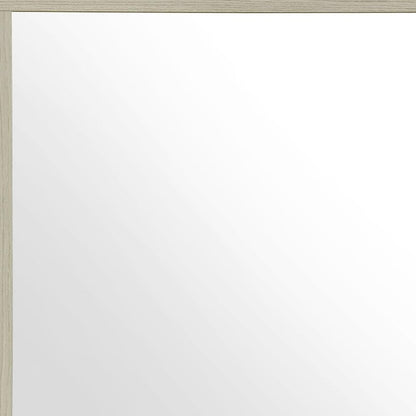 35" Natural Wood Square Frame Mounted Dresser Mirror HomeRoots