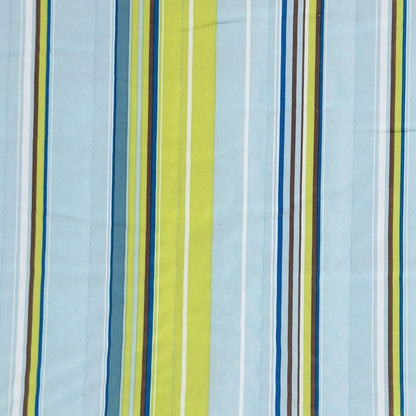 Aqua And Lime Green Striped Double Hammock HomeRoots