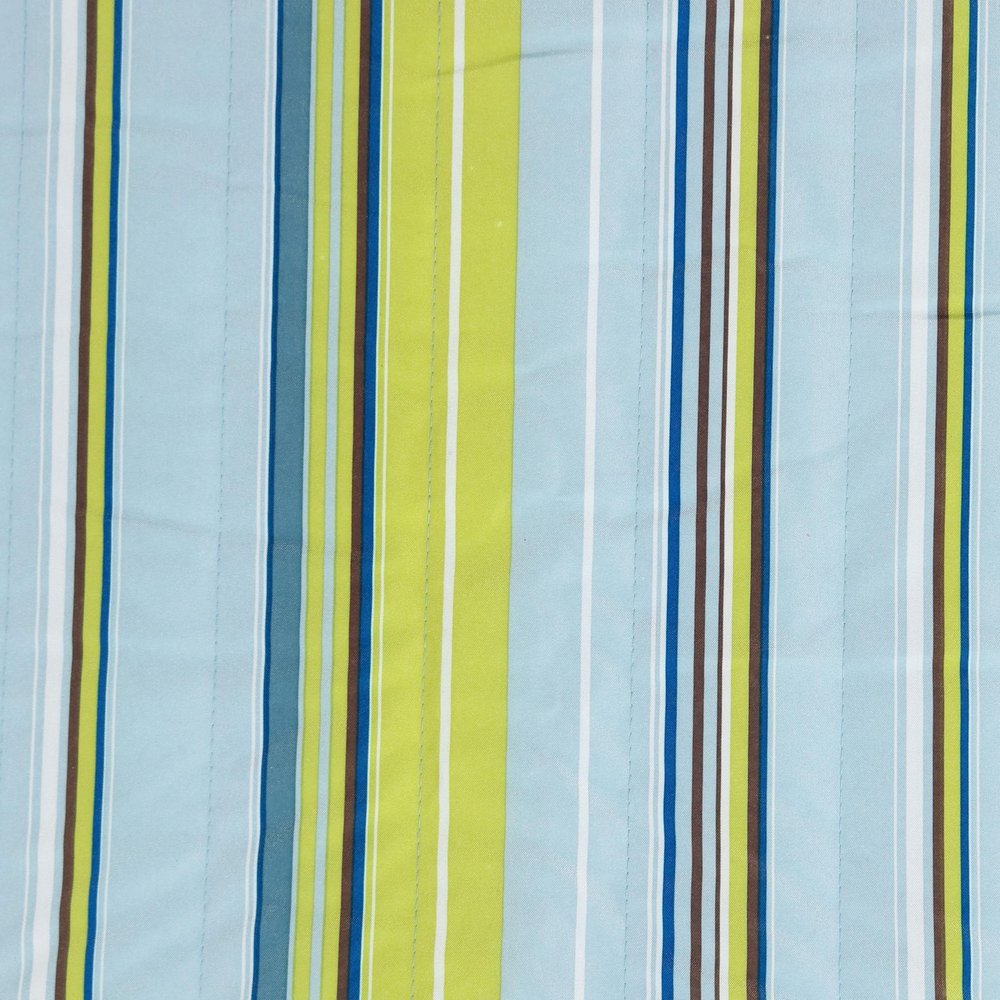 Aqua And Lime Green Striped Double Hammock HomeRoots