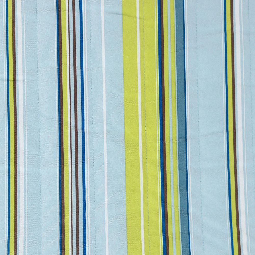 Aqua And Lime Green Striped Double Hammock HomeRoots