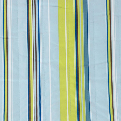 Aqua And Lime Green Striped Double Hammock HomeRoots