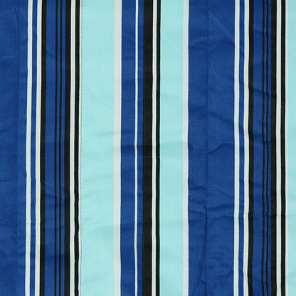 Light Blue And Dark Blue Striped Double Hammock HomeRoots