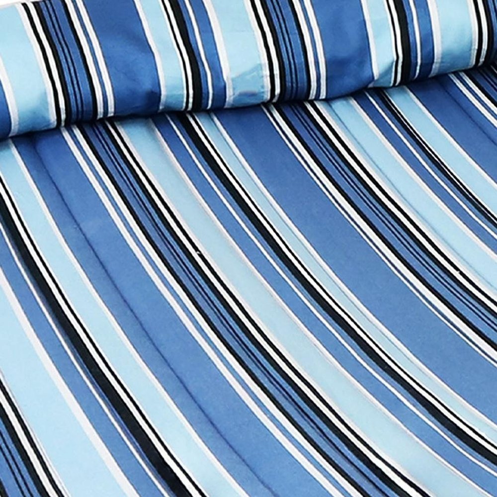Light Blue And Dark Blue Striped Double Hammock — view 5