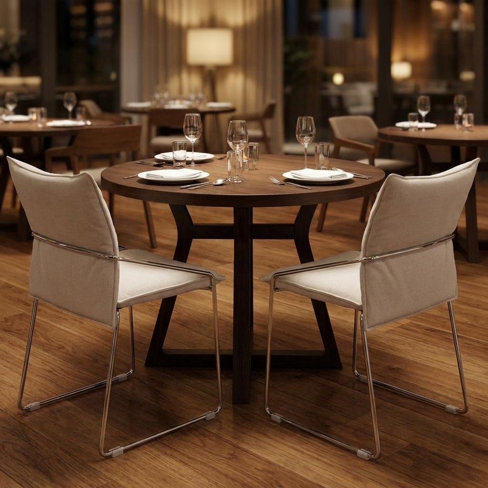 Set of Two Green And Silver Faux Linen And Wood Dining Side Chairs — view 11