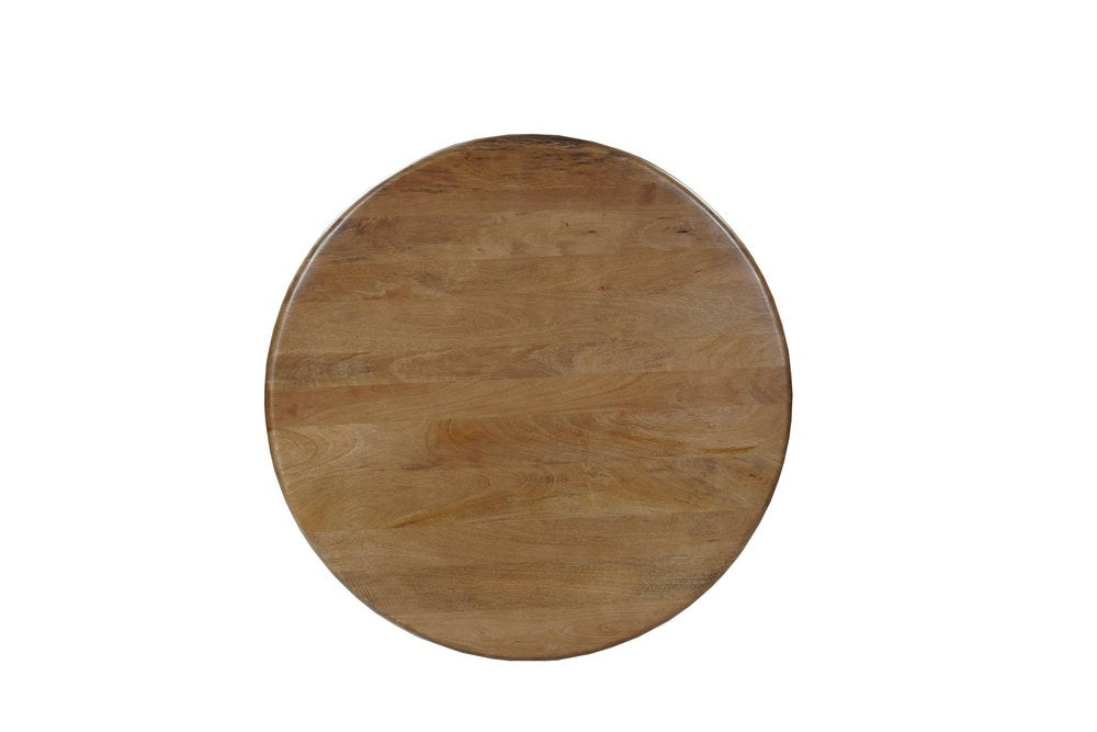 Five Piece Brown Round Solid Wood Dining Set with Four Chairs HomeRoots