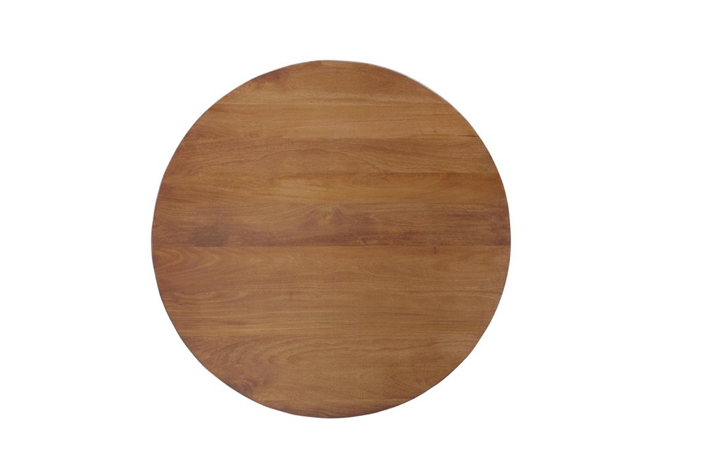 Five Piece Brown Round Solid Wood Dining Set with Four Chairs HomeRoots