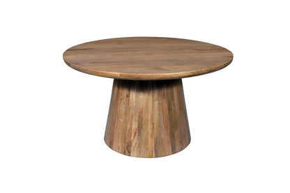Five Piece Brown Round Solid Wood Dining Set with Four Chairs HomeRoots