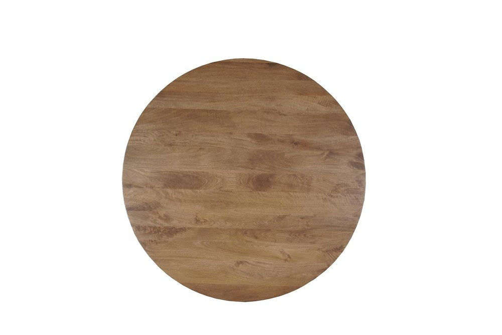 Five Piece Brown Round Solid Wood Dining Set with Four Chairs HomeRoots
