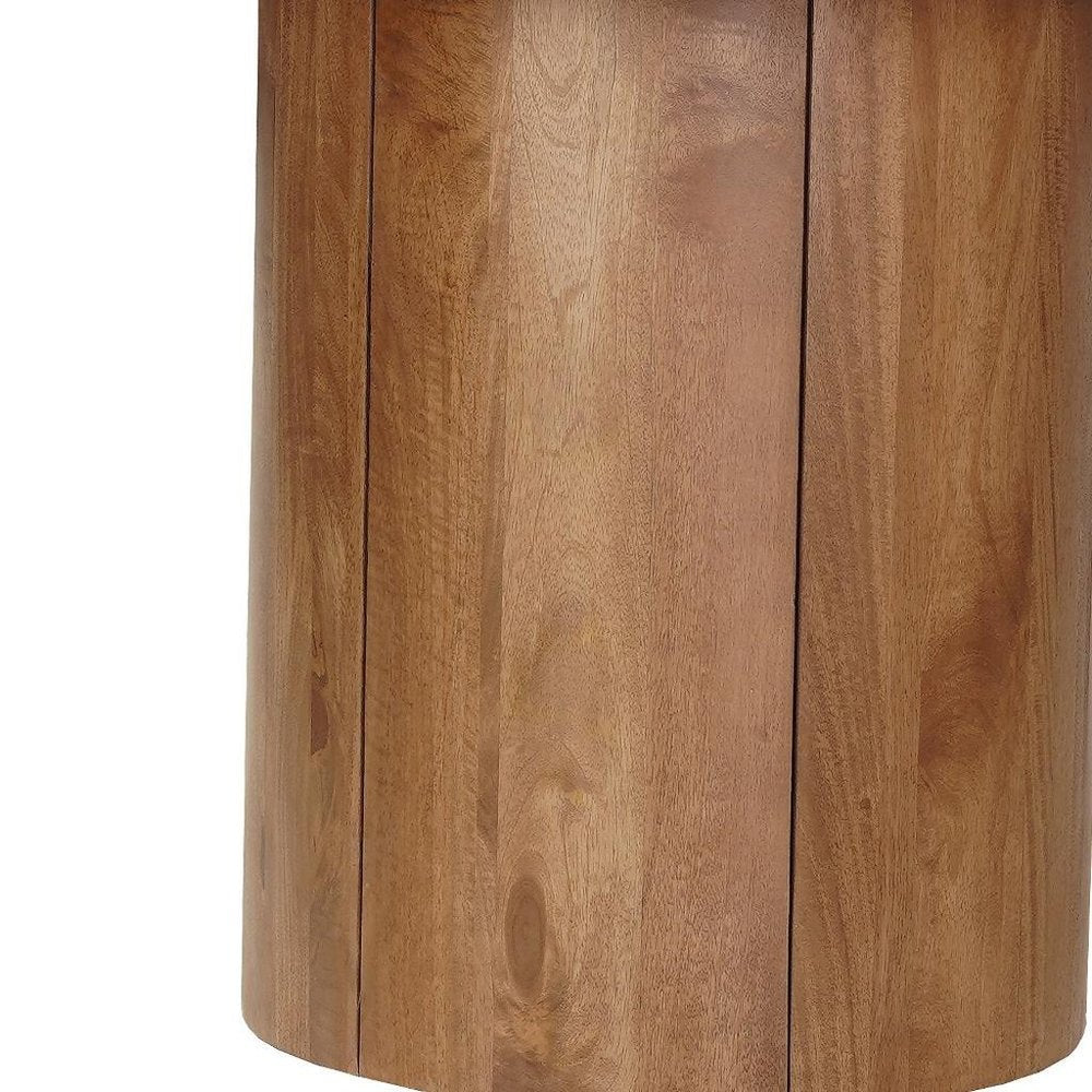 48" Brown Solid Wood Pedestal Base Round Top Dining Table HomeRoots