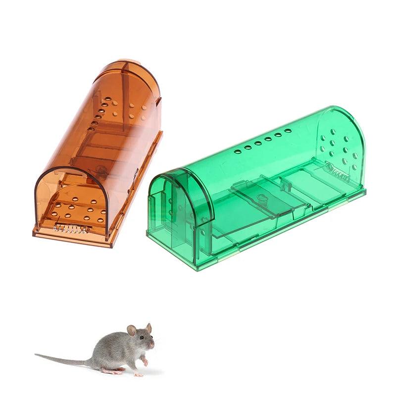 Smart Self-locking Mousetrap Safe Firm Transparent Household Mouse Catcher Control Cage Reusable Mice Rodent Catcher Rat Traps - FurniFindUSA