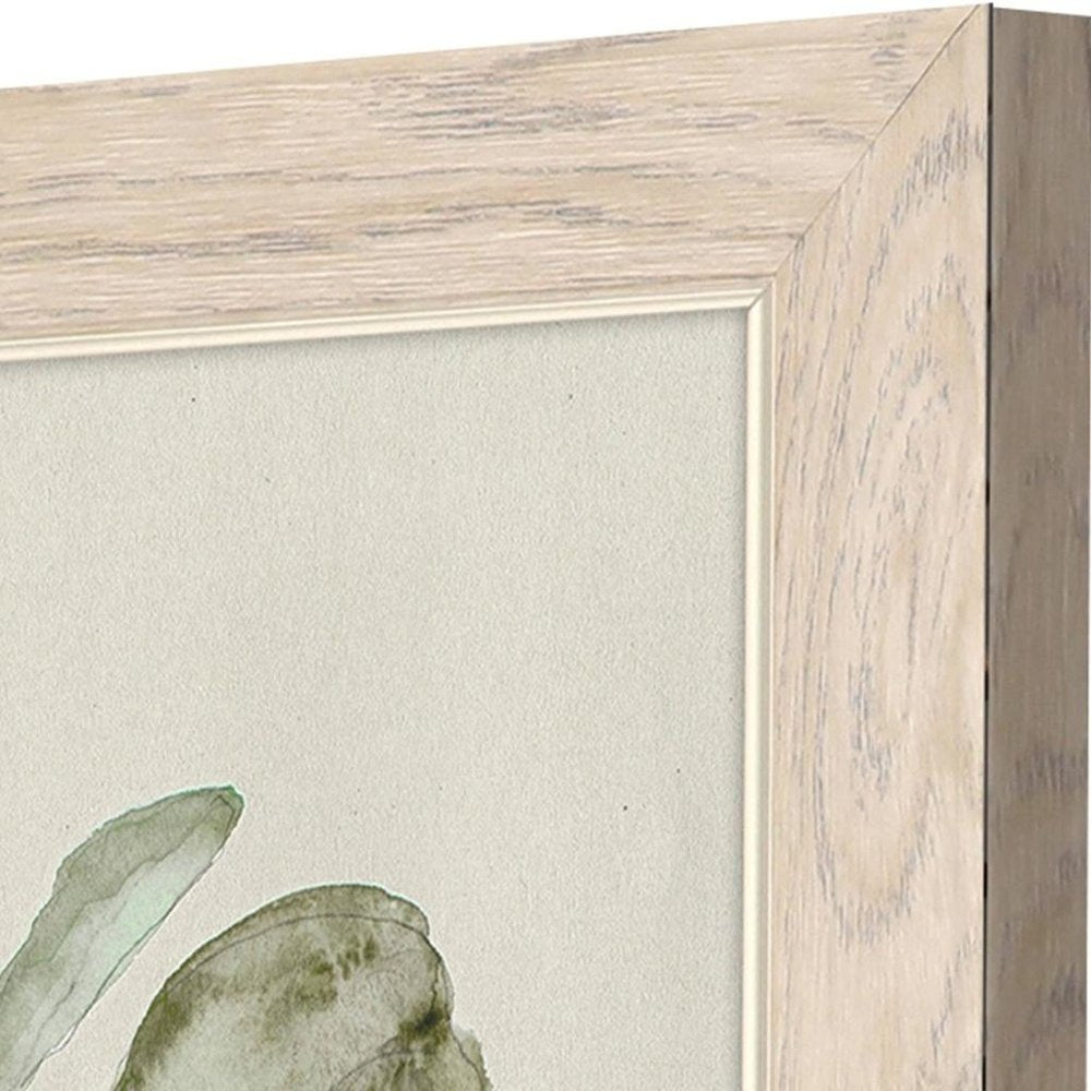 Set Of Two Fiddle Fig Tree Brown Framed Wall Art — view 4