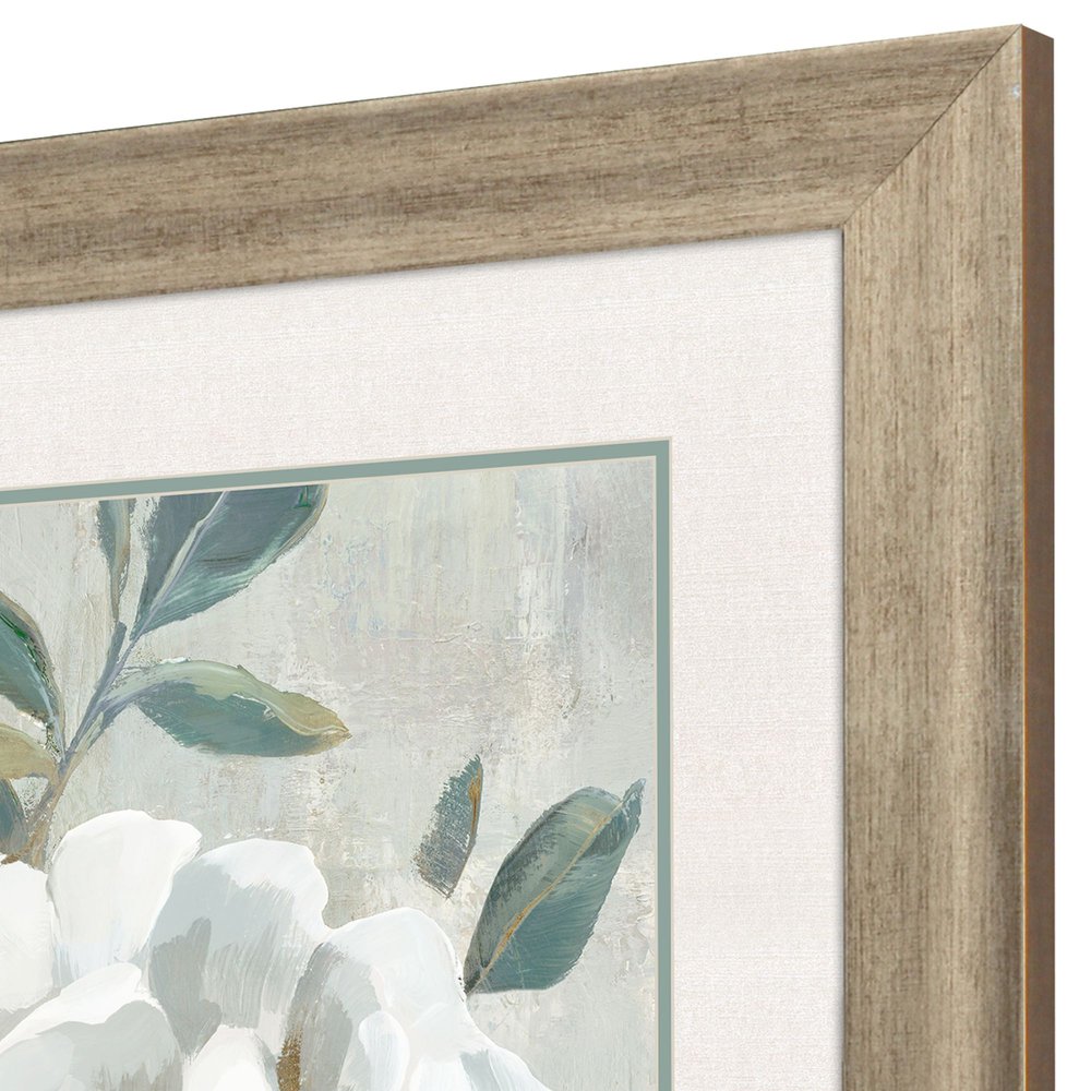 Set Of Two White Florals Gold Framed Wall Art — view 2
