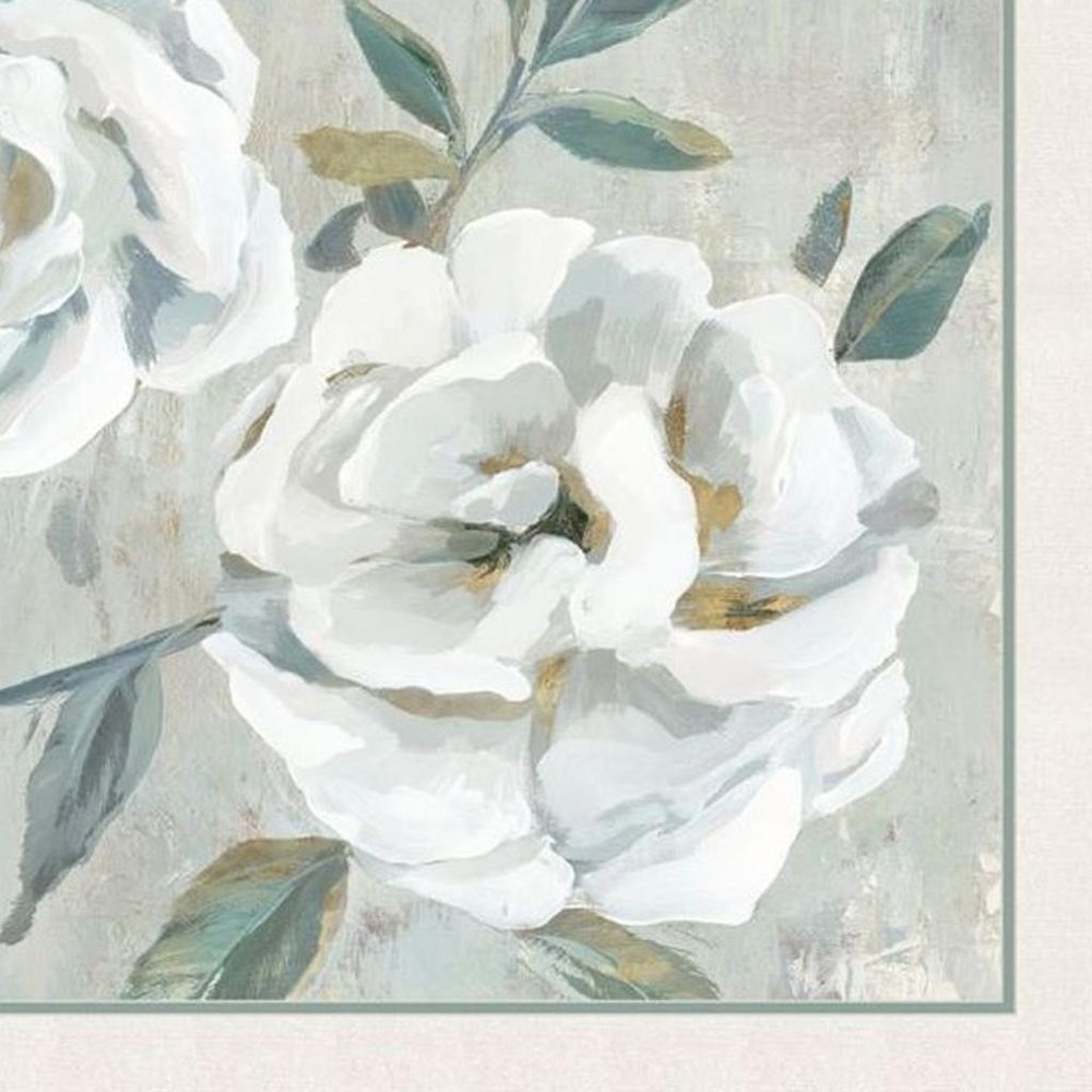Set Of Two White Florals Gold Framed Wall Art HomeRoots