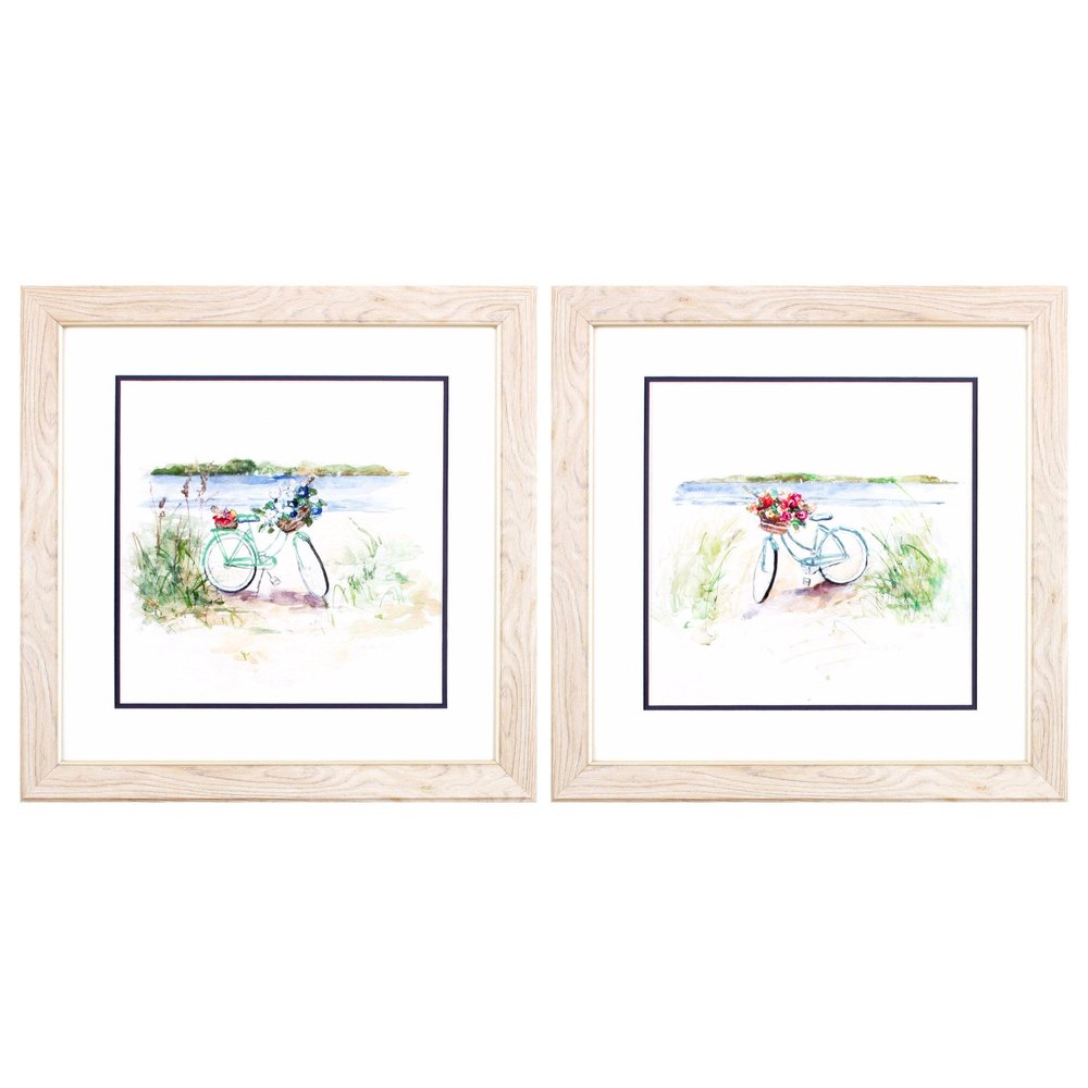 Set Of Two Summer Ride Brown Framed Wall Art HomeRoots