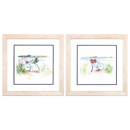 Set Of Two Summer Ride Brown Framed Wall Art HomeRoots