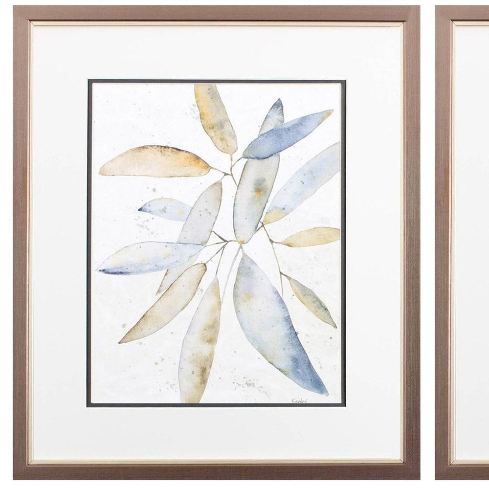Set Of Two Lotta Latte Silver Framed Wall Art HomeRoots