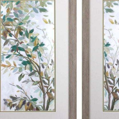 Set Of Two Leaves of Tree Brown Framed Wall Art HomeRoots