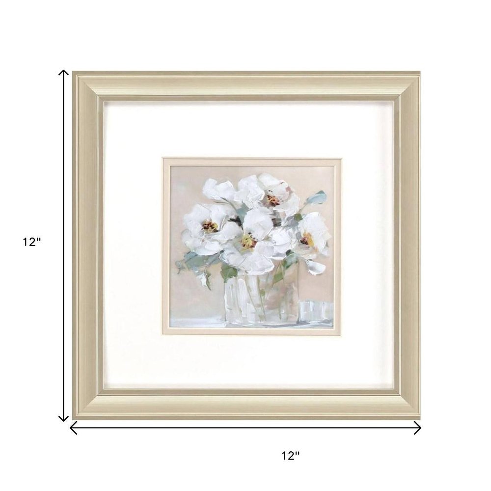 Set Of Two Soft Whites Gold Framed Wall Art HomeRoots