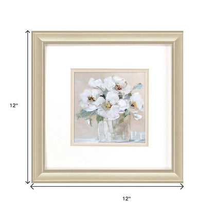 Set Of Two Soft Whites Gold Framed Wall Art HomeRoots