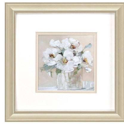 Set Of Two Soft Whites Gold Framed Wall Art HomeRoots