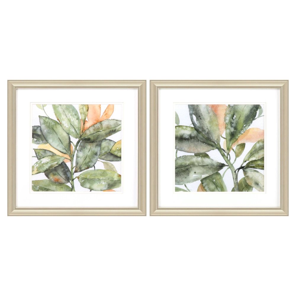 Set Of Two Plant Life Gold Framed Wall Art HomeRoots