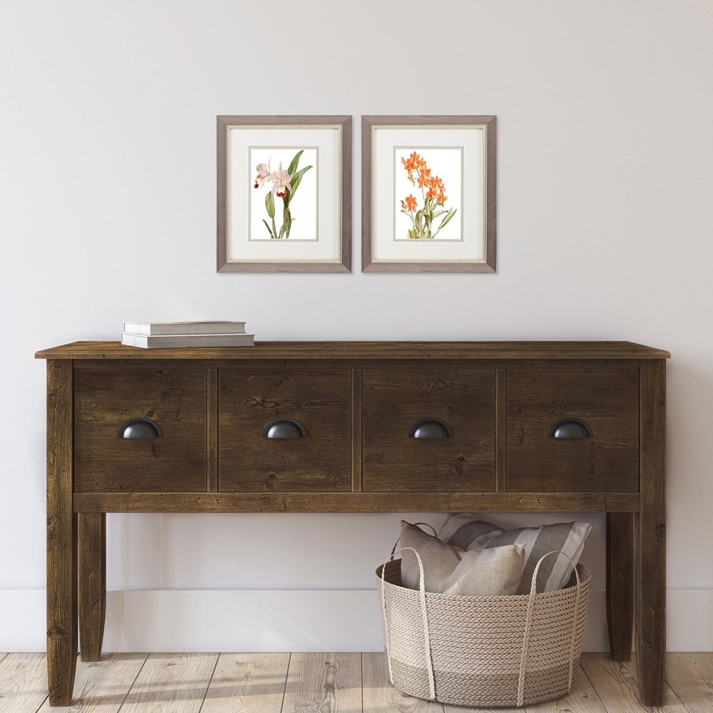 Set Of Two Floral Beauty I Silver Framed Wall Art HomeRoots