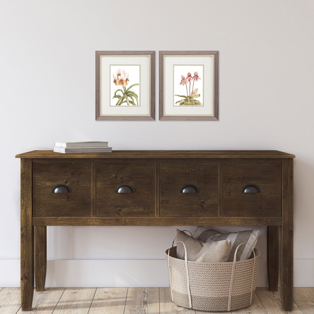 Set Of Two Floral Beauty II Silver Framed Wall Art HomeRoots