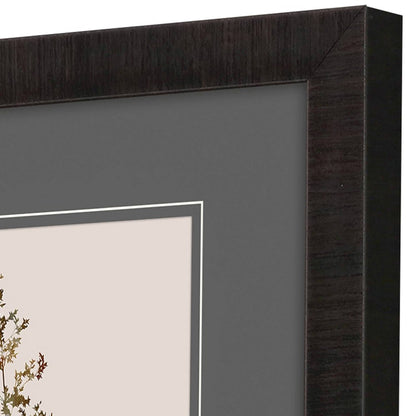 Set Of Two Delicate Stems Brown Framed Wall Art HomeRoots