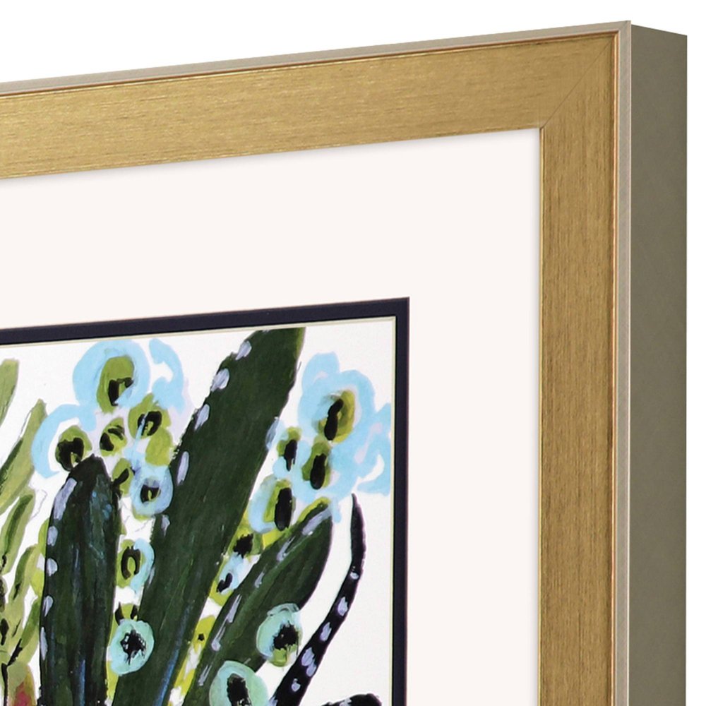 Set Of Two Succulent Garden Gold Framed Wall Art HomeRoots