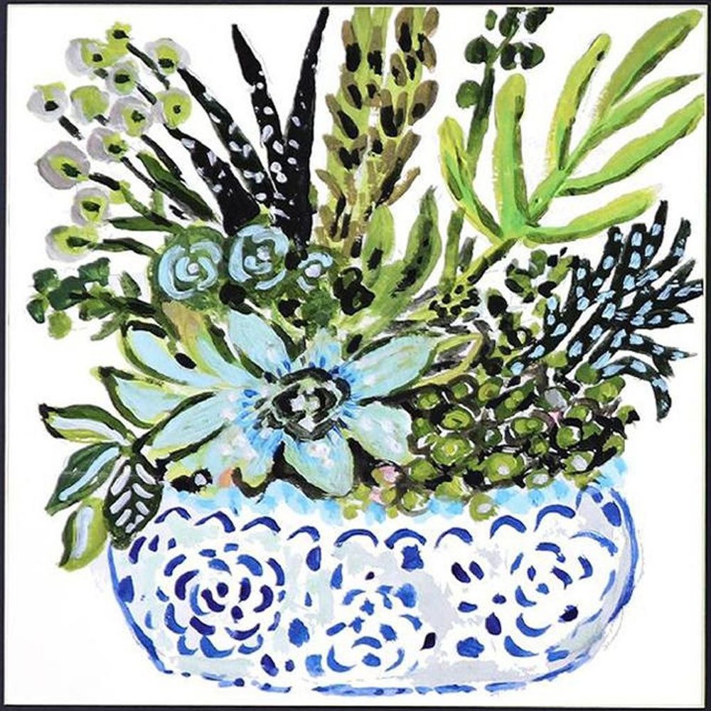 Set Of Two Succulent Garden Gold Framed Wall Art HomeRoots
