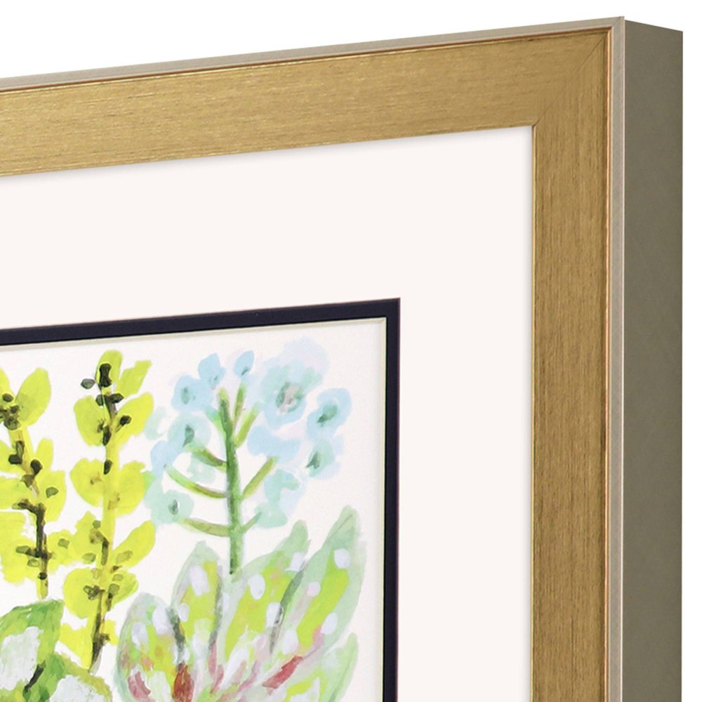 Set Of Two Succulent Garden II Gold Framed Wall Art HomeRoots