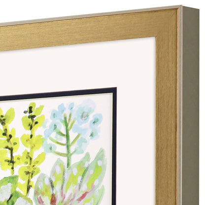 Set Of Two Succulent Garden II Gold Framed Wall Art HomeRoots