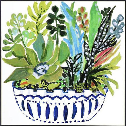 Set Of Two Succulent Garden II Gold Framed Wall Art HomeRoots