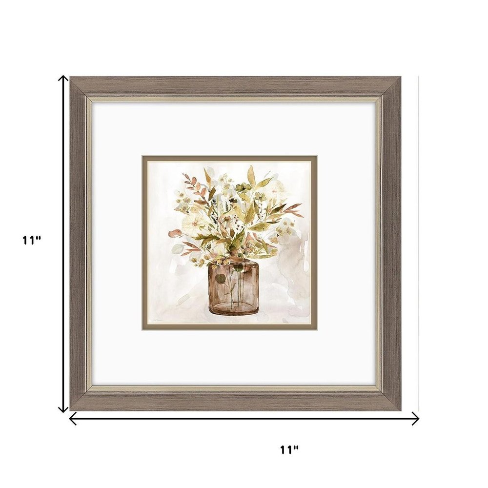 Set Of Two Earthy Garden Silver Framed Wall Art HomeRoots