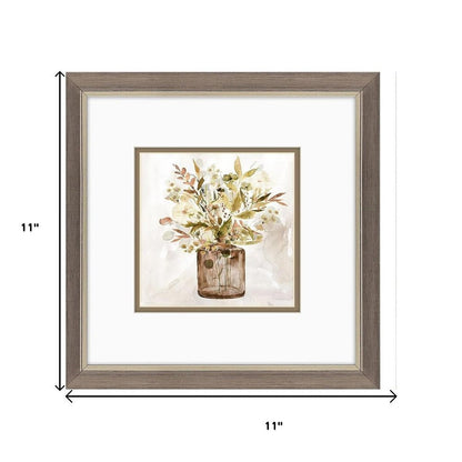 Set Of Two Earthy Garden Silver Framed Wall Art HomeRoots