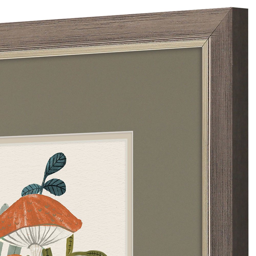 Set Of Two Amanita Mushroom Silver Framed Wall Art — view 4